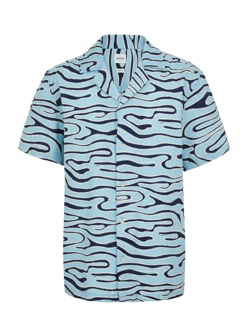 Familia рубашка с волнообразным принтом. Resort-стиль, летний вайб, принт отлично передан.