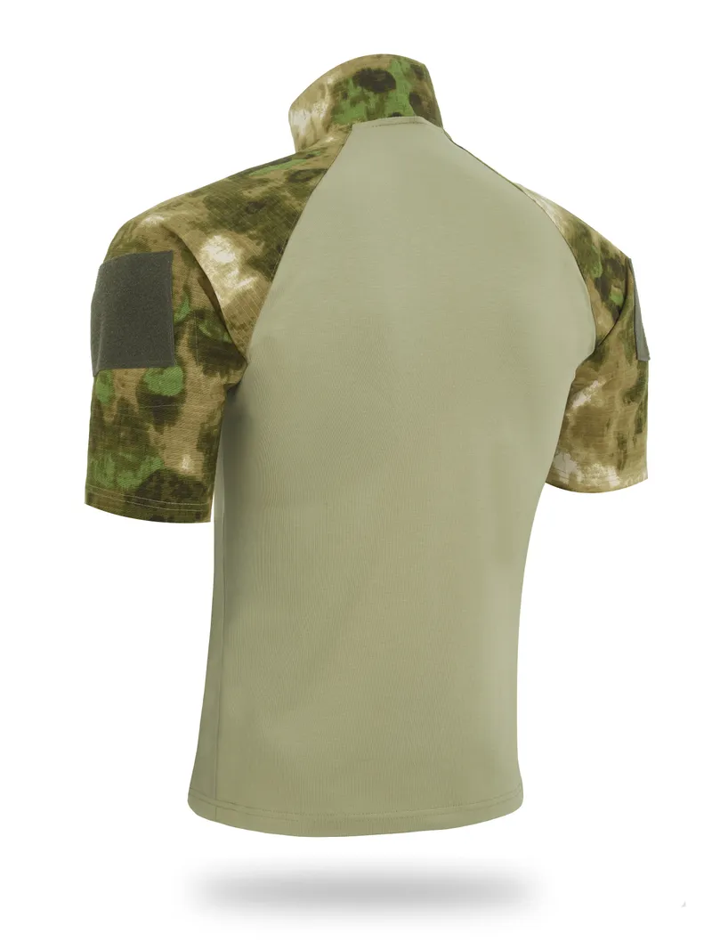 ШЕДЕВР! Тактическая рубашка с камуфляжными рукавами и велкро-патчами. Идеально для спецодежды, показывает функционал!