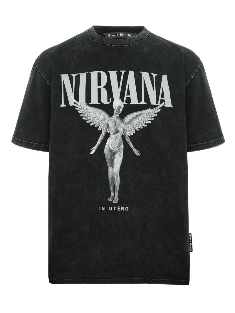 ШЕДЕВР! Мужская футболка Angelo Bonetti — Nirvana In Utero на кислотной варёнке. Текстура ткани и принт отлично читаются!
