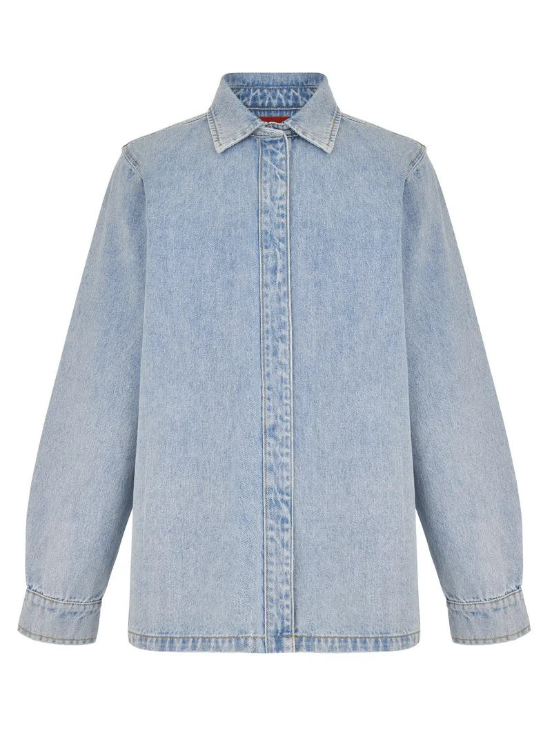 Светлая джинсовая рубашка оверсайз Fashion Rebels.